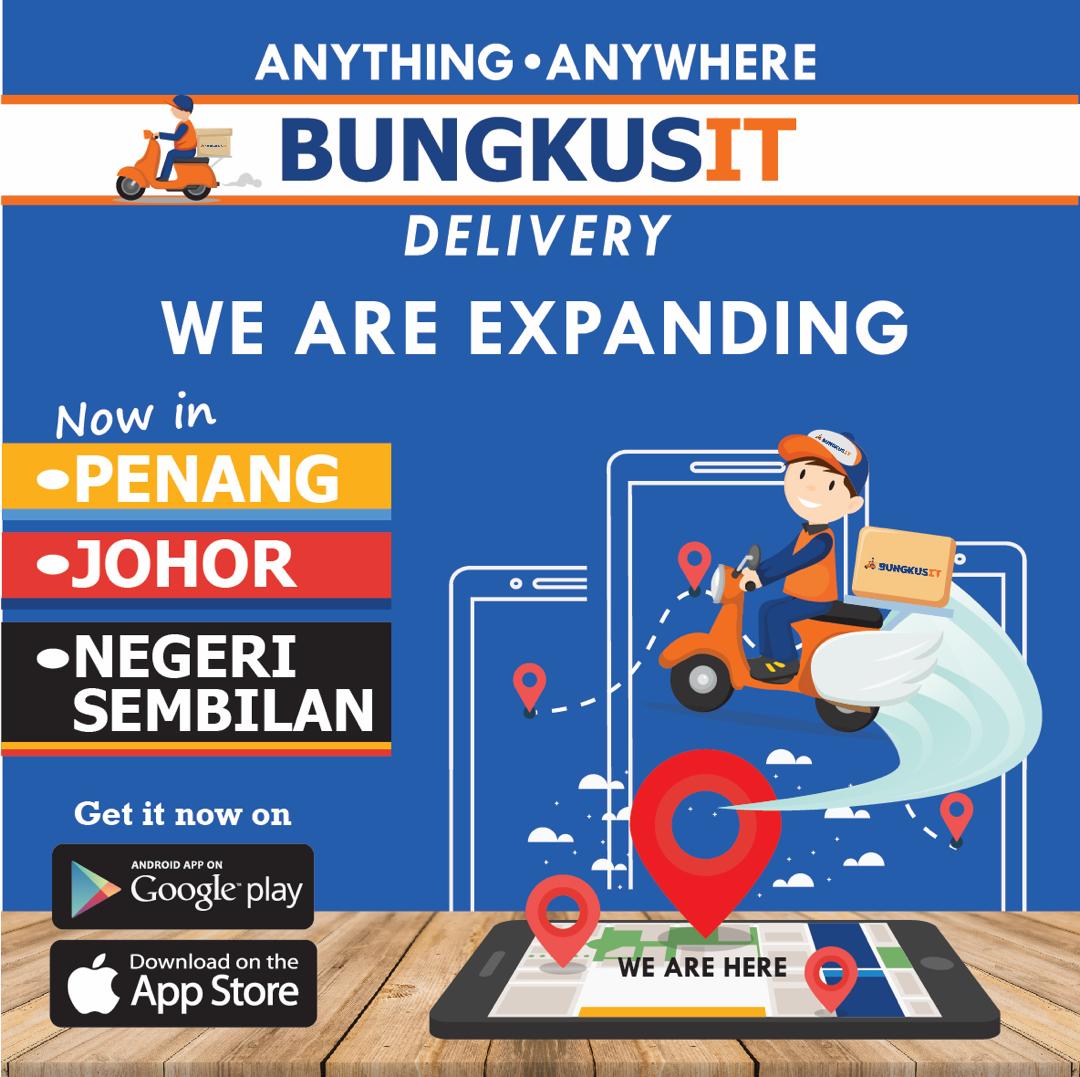 Bungkusit 60 minutes delivery launching in Johor, Penang, Negeri Sembilan and Melaka